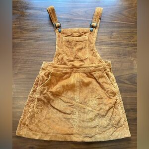 Madewell Corduroy Pinafore Dress - Orange